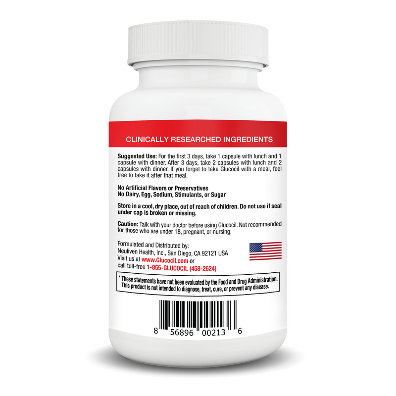 Glucocil – Vegetarian Capsules (1-Month Supply)